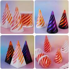 1pc 3D Printed Rotating Stress Relief Toy - Multicolor - View 6