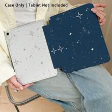 Starry Night Sky Pattern Acrylic Crystal Tablet Protective Case With Stand, Compatible With Samsung A9/A9+/S9/S9FE/A11/A11+/S11/S10 FE/S10 FE+/S10 Lite, A16 2025, Air 11/13, M3 2025, Mini 7 A17, Pro 2024, Air 11/13, M2 2024, Pro 11/13, M4 2024, Pro 12.9, 7/8/9 Gen, 10.2, 10 Gen, 10.9, Air 4/5/6/7/8, 10.9, Pro 11, 4/5/6 Gen, Mini 6, Se 11, Honor, Matepad Se 11, , - Multicolor - View 5
