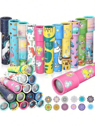 6pcs Retro Kaleidoscope, Adult Stress Relief, Birthday Party Favors, Christmas Stocking Stuffers, Assorted Colors, Durable Plastic, Fun Gift
