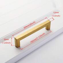 1 tay nắm tủ màu đen, tay nắm tủ bếp hình chữ T và hình vuông bằng thép không gỉ màu đen mờ, phụ kiện nội thất, tay nắm cửa tủ, tay nắm ngăn kéo tủ quần áo, tay nắm tủ. - Vàng - Xem 10