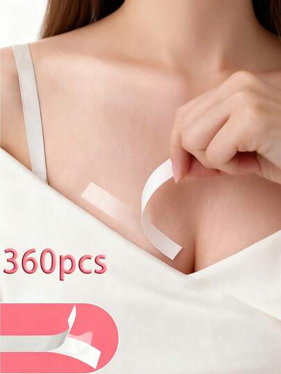 360pcs Double-Sided Fashion Tape, Women's Transparent Double-Sided Tape, Traceless Invisible Breast Enhancement Tape, Strong Clothing Glue, Clothing Anti Drop Accessories, Fixed Stickers, Prevent Exposure And Exposure, Protect Skin/Body Care Tools/Festival Necessities/Camping/Travel Necessities/Wedding/Christmas Gifts/Halloween Gifts