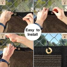 Coffee Brown Privacy Screen, Balcony Wind Shield Privacy Net With Grommets, Breathable UV Resistant Fabric For Patio Balcony Hallway Yard - Multiple Styles - View 8