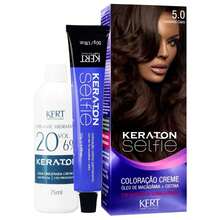 Keraton Selfie Hair Dye - Full Gray Coverage - Choose Your Color - 5.0 Light Brown - View 1