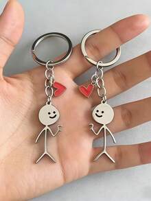 Bộ 2 móc khóa hình trái tim, quà tặng. - Nhiều màu - Xem 7