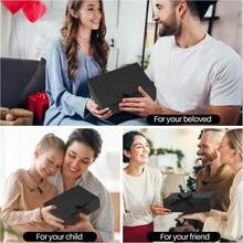 10个装黑色带盖礼盒，伴郎邀请礼盒，带丝带的豪华黑色礼盒，婚礼礼盒，生日礼盒，派对礼盒，伴娘礼盒，毕业礼物，情人节礼物 - 查看 4