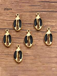 10个/20个/50个/100个随机混合3D珐琅贝壳吊坠配件，DIY项链手链耳环手工小饰品配件 - 鉗子 - 查看 10