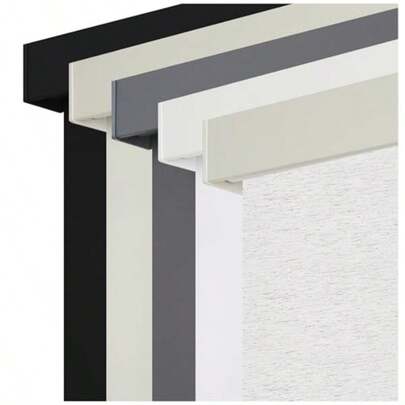 Persianas enrollables opacas de cordón para ventanas, con descenso libre, oscurecimiento de habitación con cenefa, aislamiento térmico de tela tejida para ventanas y puertas del hogar y oficina, lino, 34" de ancho x 72" de alto