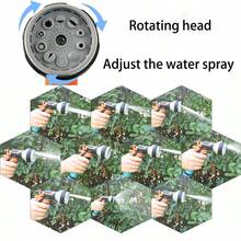 花园软管、软管、水枪、洗车软管、卷绕软管、园艺、庭院、可伸缩柔性灌溉管、带喷枪的魔法花园软管、高压、汽车清洁工具 - B - 查看 9