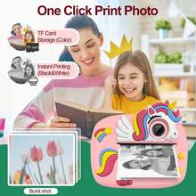 The New Children's Instant Printing Camera Comes With A Cartoon Silicone Protective Case To Prevent Falling, Easy To Operate, And Convenient To Carry. It Is The Most Creative Halloween, Christmas, And New Year Birthday Gift - Multicolor - View 11