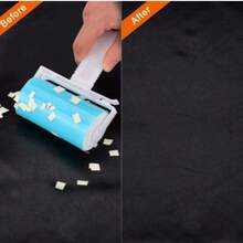 1件装宠物毛发去除器和粘毛滚筒工具，沙发毛发去除器，可重复使用的宠物毛发粘毛滚筒，超强粘性，便携式地毯耙，家用 - 彩色 - 查看 7