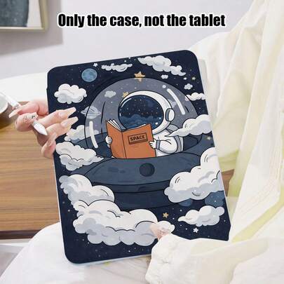 1pc Astronaut, Cloud, Star Pattern Flip Cover Desk Protector With 360 Degree Rotatable Stand And Pen Slot, PU Leather Case Compatible With Samsung A9/A9+/S9/S9FE/A11/A11+/S11/S10 FE/S10 FE+/S10 Lite, A16 2025, Air 11/13, M3 2025, Mini 7 A17, Pro 2024, Air 11/13, M2 2024, Pro 11/13, M4 2024, Pro 12.9, 7/8/9 Gen, 10.2, 10 Gen, 10.9, Air 4/5/6/7/8, 10.9, Pro 11, 4/5/6 Gen, Mini 6, , Se 11, Honor, Matepad Se 11, ,