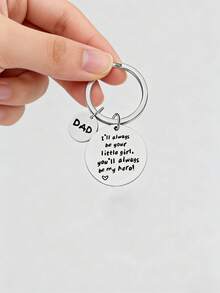 Personalized Keychain For Dad - Engraved With Spanish Text "You Will Always Be My Hero", Father's Day Gift, Hero Dad Keychain - Multicolor - View 5