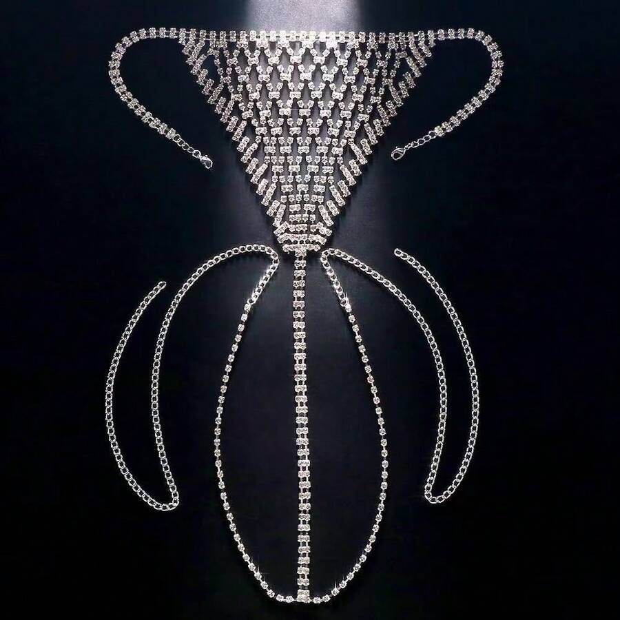 水钻网眼性感丁字裤链条简约实用多功能 - 丁字褲 - 查看 1