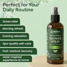 Eucalyptus Shower Spray 4oz Aromatherapy Shower Mist Spa and Sauna Inspired Shower Steamer Alternative for Refreshing Relaxing Showers - Bath Oil Spray Bath Eucalyptus Essential Oil - Paquete de 1 de 4 onzas líquidas - Ver 7