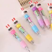 迷你卡通兔子造型四色圆珠笔 - 可爱的兔子造型，彩色按压式笔身，适合作为复活节礼物、学习用品、办公必备品、兔子主题配件，也是万圣节、复活节、圣诞节的理想礼物，更是完美的返校礼物。 - 萌兔四色筆 - 查看 3