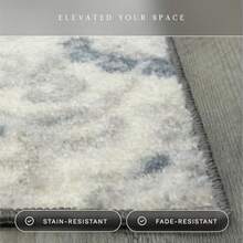 Maples Rugs - Alfombras de Damasco floreciente Fabricadas en Estados Unidos Lavable Antideslizante para Interiores para Entrada vestíbulo Cocina y baño 1 pies 8 x 2 pies 10 Gris/Azul - Rectangular de 210 x 16 - Ver 5