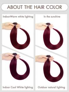 Nano Ring Hair Extensions, Real Human Hair, Pre-Bonded Cold Fusion Natural Nano Connector, Invisible Nano Ring Hair Pieces, 12-24 Inch Long Hair Extensions For Women, Daily, Party, Wedding Styling, Summer Style - S99J - View 9
