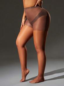 1 Pair Women's 30D Sexy Pantyhose - Coffee Brown - View 4
