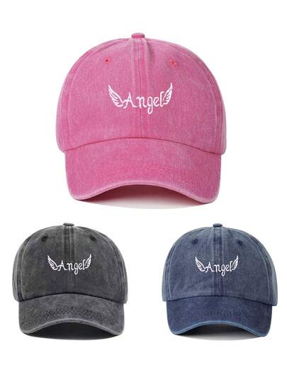 Mũ lưỡi trai nhẹ, thoáng khí, thêu chữ Ange, có dây điều chỉnh, thích hợp cho các hoạt động ngoài trời, thời trang cá tính, đi biển, cắm trại, du lịch, chơi golf, sử dụng hàng ngày và trong các dịp trang trọng - Có thể giặt máy.