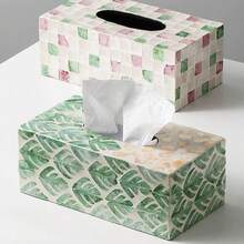 INS Style Light Luxury Natural Shell Decorative Tissue Box, Suitable For Living Room And Dining Room, Creative Desktop Storage - Multicolor - View 4