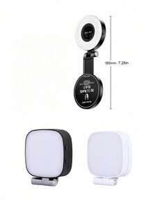 3-In-1 Magnetic Selfie Fill Light With 2.4-Inch Mirror - 3 Adjustable Modes, Rechargeable - Suitable For Photography, Makeup, Vlogging And Video Recording - one-size - View 8