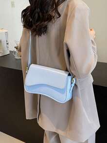 Bolso de hombro versátil para mujer, adecuado para el uso diario, viajes, compras y paseos - Celeste - Ver 4