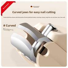 新款ABS防溅指甲钳套装，配有直刃和弯刃，专为修剪指甲和美甲而设计 - ABS防飛濺指甲刀套裝 - 查看 3