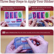 Portable 7 Day Pill Organizer With 161 Medicine Labels, Mini Travel Daily Pill Case, Medication Storage Box - View 7
