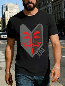 Men Plus Size T-Shirts - Black - View 1