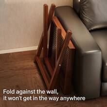 1 chiếc bàn phụ gấp gọn, khay ăn nhẹ cho ghế sofa phòng khách, bàn trà di động, bàn làm việc ngoài trời. - Bàn gấp bằng gỗ nguyên khối - Xem 3