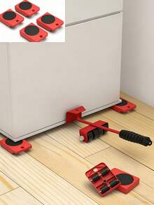 1pc Heavy Duty Furniture Mover, Made Of Sturdy Plastic Material, With Locking Swivel Casters And Non-Slip Rubber Pads, Suitable For Sofa, Bed, Mattress, Chair Etc., Can Be Used For DIY Moving, Multi-Surface Protection, No Scratches - Multicolor - View 3