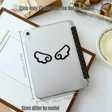 适用于 iPad Mini 4/5/6/7、5/6/8/9/10/11、Air 3/4/5/6/7、Pro 10.5/11/12.9/13 英寸、Galaxy Tab S6 Lite/S7/S8/S9/S10/FE/Plus/A8/A9 Plus 系列的透明亚克力三折保护套，带笔槽。高透明度、防摔、三折支架、笔槽收纳、纤薄全方位保护、精准开孔。 - 彩色 - 查看 10