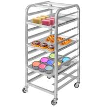 Estante de 10 niveles para bandejas de cuarto y media hoja estante de velocidad para hornear pan para enfriar soporte de panadería con ruedas para bandeja de panadería carrito rodante - Pago - Ver 2