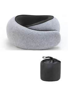 1 Memory Foam U-Shaped Pillow, Neck Pillow, Travel Pillow, Solid Color, Breathable Mesh Fabric, Built-In Storage Bag, Ergonomic Design, 360 ° Surround Support, Detachable Cleaning, Essential For Business Travel Such As Flying, Camping Nap Tool - Multicolor - View 16