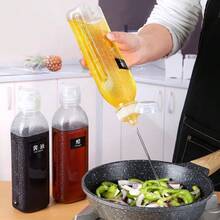 1 chai bóp trong suốt 500ml có vạch chia, chai đựng nước sốt, bình đựng dầu không rò rỉ dùng trong gia đình, chai xịt dầu nhà bếp, chai đựng gia vị, giấm, nước tương có thể điều chỉnh, hộp đựng chất lỏng/dầu - Xem 8