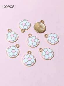 10个/20个/50个/100个随机混合足球形油滴吊坠 DIY饰品制作材料 - 足球 - 查看 26