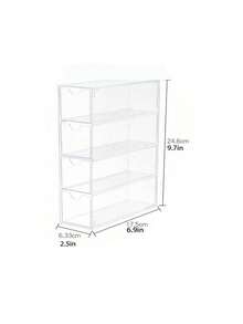 2个/1个亚克力时尚眼镜收纳盒，化妆品整理抽屉托盘，珠宝展示托盘，坚固耐用的四层透明时尚眼镜盒，适合家庭和办公室使用 - 彩色 - 查看 9