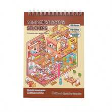 Hình dán phong cảnh sáng tạo dành cho học sinh, hình dán phong cảnh tự làm, hình dán đa phong cảnh thu nhỏ, hình dán trang trí sổ kế hoạch, giúp giảm căng thẳng và giết thời gian, sách hình dán, đồ dễ thương, sách tĩnh lặng - Nhiều màu - Xem 4