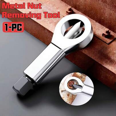 1Pc Nut Removing Tool,Manual Nut Splitter Tool,Versatile Manual Metal Nut Cracker, Rusty Nut Splitter, Damaged Screw Nut Remover,Used To Remove Corroded Nuts