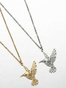 1 pieza Collar con forma de colibrí, adecuado para uso diario o como regalo. - XL754 - Ver 5