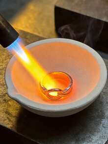 Bộ nồi nung gốm nhỏ, bộ dụng cụ đúc kim loại, kẹp khuấy để nung vàng, bạc và đồng. - Dụng cụ làm đồ trang sức - Xem 7