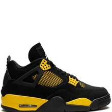 Nike Air Jordan 4 Retro Sneakers - Authentic Iconic Basketball Shoes | Viral 2026 Men's High-End Retro Streetwear | Premium Leather & Mesh Performance Trainers | Classic Air Cushioning & Support Wings | Legendary Designer Athletic Footwear - Thunder (2023) - 查看 8