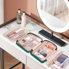 Toiletry Bag for Women Large Cosmetic Travel Bag Hanging Toiletry Bag for Bathroom Thickened PVC Waterproof Travel Makeup Bag Toiletries Bag for Travel Business Trips and Camping - Verde - Ver 8