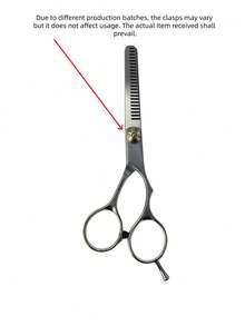 1pc Professional Hair Cutting Scissors, Hairdressing Trimming Shears, Salon & Home Use Hair Cutting Tool, 10%-45% Cutting Efficiency - Silver - View 11