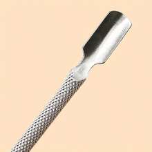 1pc Dual-Ended Cuticle Pusher, Stainless Steel Nail Cleaner Tool For Nail Care, Manicure, Nail Trimmer, Nail Technician Use - Silver - View 7