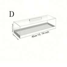 亚克力长方形蛋糕架，带透明展示盖，甜点托盘带盖，家用/派对用长方形蛋糕架 - 查看 12