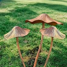 2/3pcs Vintage Rustic Metal Mushroom Garden Decor Set, 40.01cm And 29.01cm Outdoor Rust-Colored Mushroom Signs, Suitable For Cottage Style Yard And Lawn Decor - Perfect Gift For Family, Friends Or Colleagues - One Big and One Small - View 10