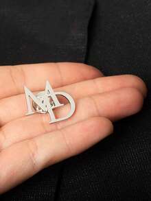 Personalized Name Badge Pin Custom Men Couple Christmas Gift Brooch Accessories Custom Nameplate Jewelry Birthday Gift Men Wedding - Silver-style 1 - View 8