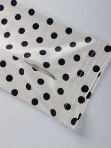 Women's Casual Graphic Print "Girl" Zip-Up Hoodie And Pants Set, Street Style Sporty Long Sleeve 2-Piece Outfit, Suitable For Party And Gathering Wear, Autumn - 黑色波點 - 查看 12