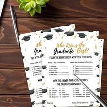 Bộ bài Bingo tốt nghiệp, màu xanh hải quân và vàng, trò chơi tiệc tốt nghiệp, bao gồm 24 thẻ người chơi độc đáo và quân cờ đánh dấu, đồ dùng hoạt động tiệc tùng cho sinh viên đại học, trung học, mẫu giáo, trò chơi nhóm kỷ niệm lớp học. - Nhiều màu - Xem 8